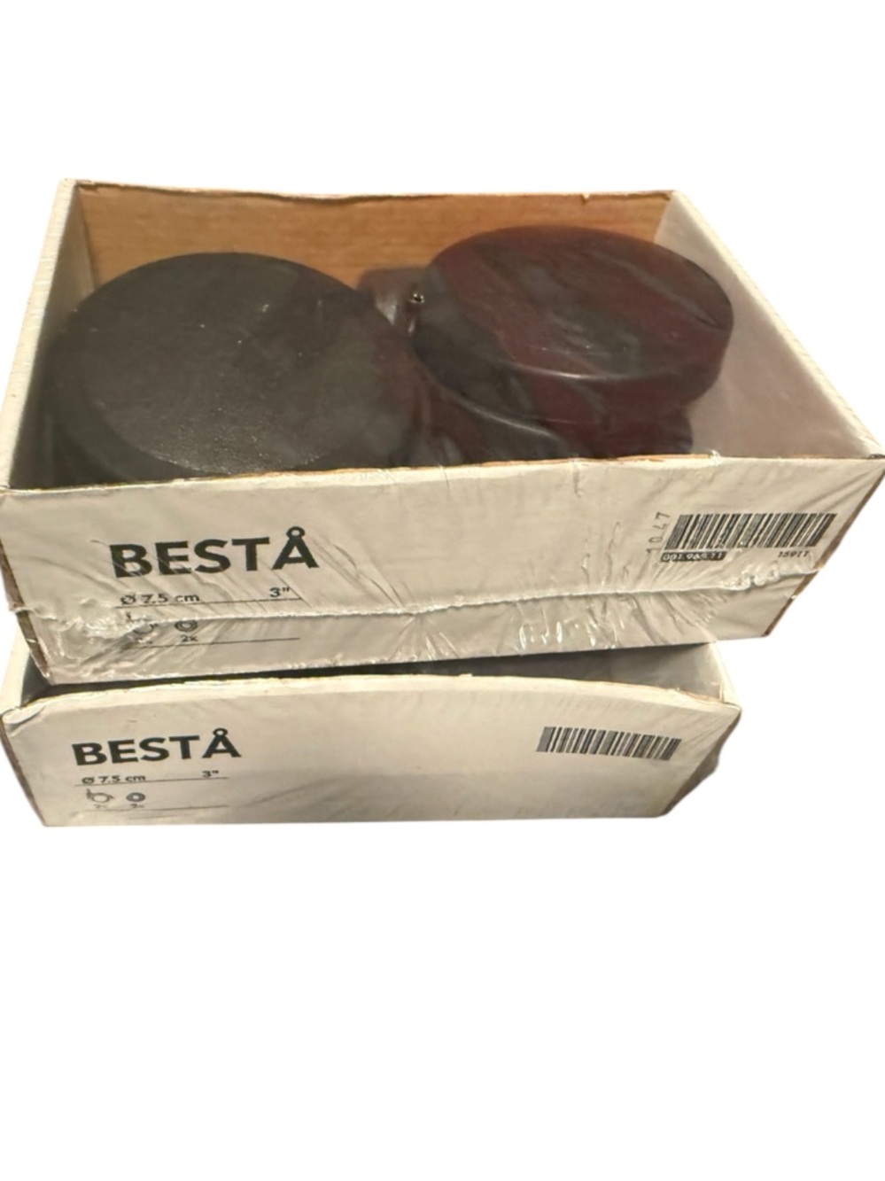IKEA BESTÅ Furniture Caster Wheels - Black & Dark (Set) 2 packs wheels 3”